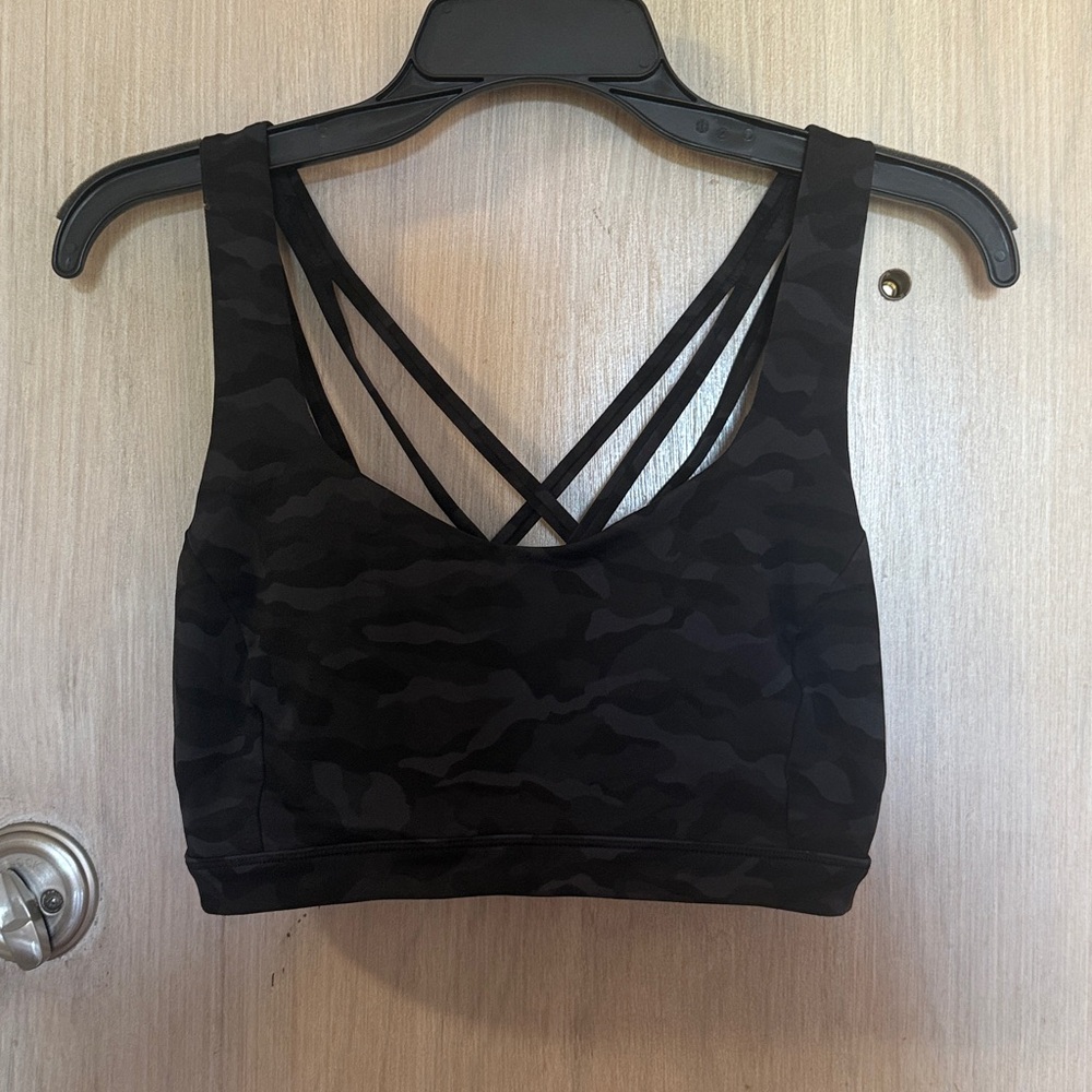 Lululemon Black Camo print Serene Bra